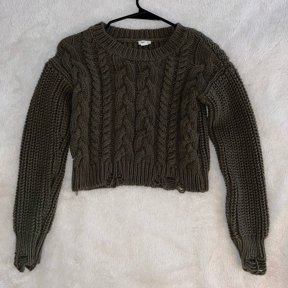 Garage - green cropped sweater